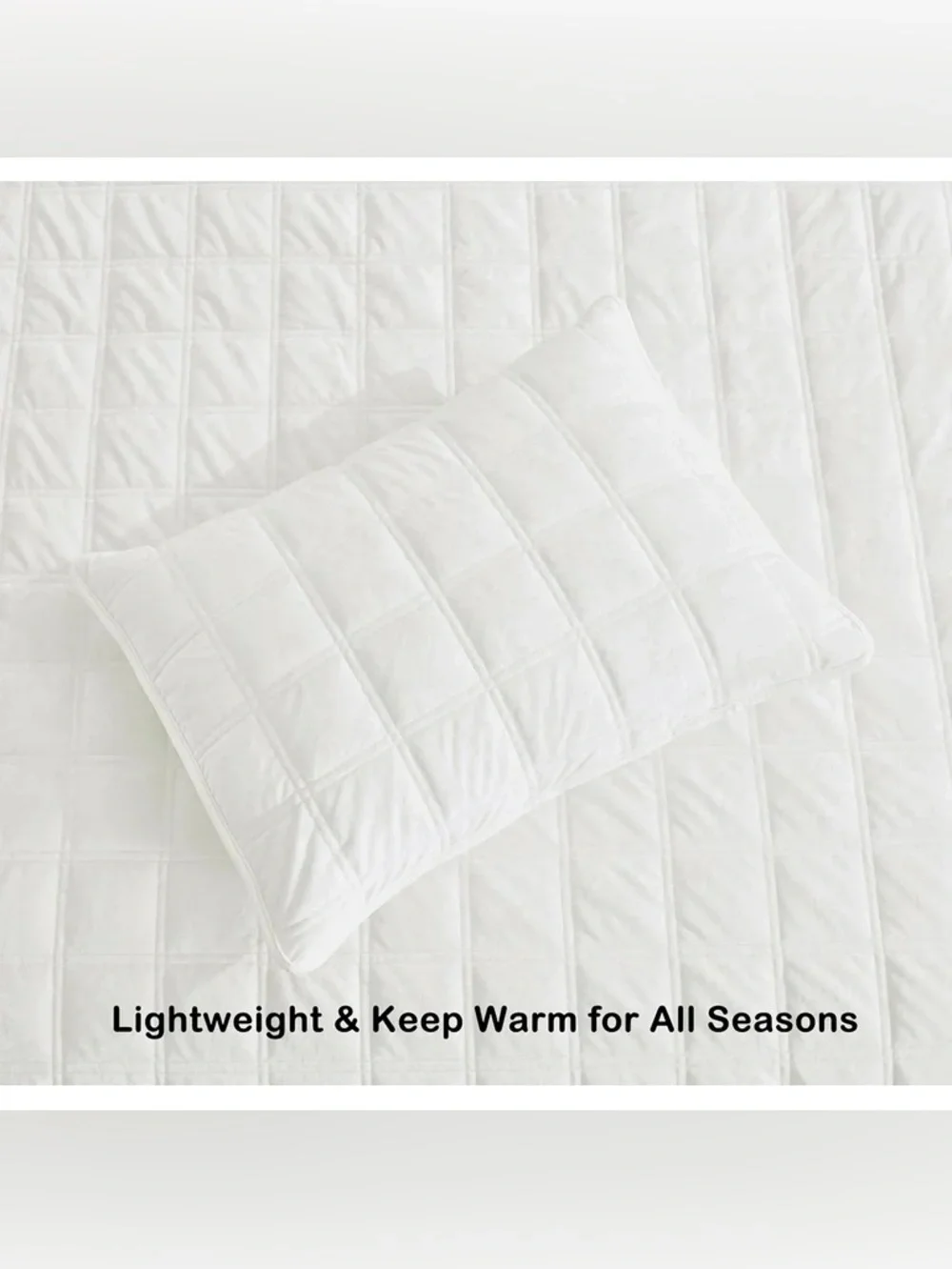 Classic White Quilted Comforter Set by